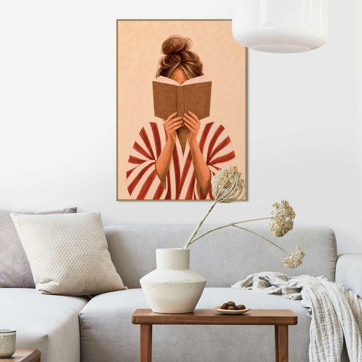Framed Poster Reading Woman 70x50