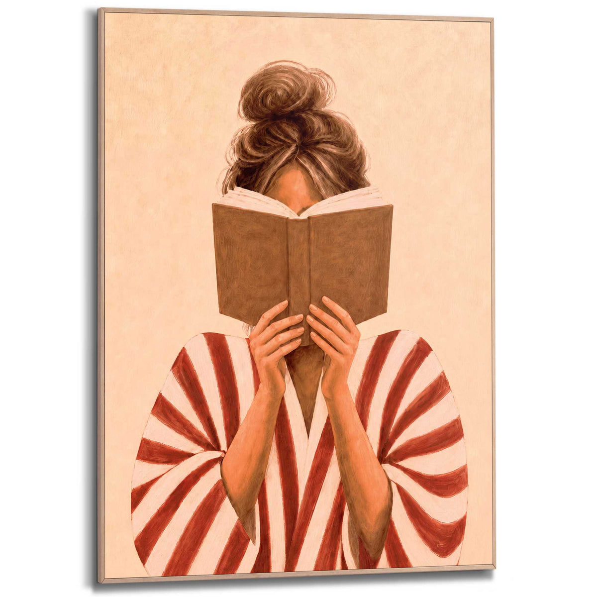 Framed Poster Reading Woman 70x50