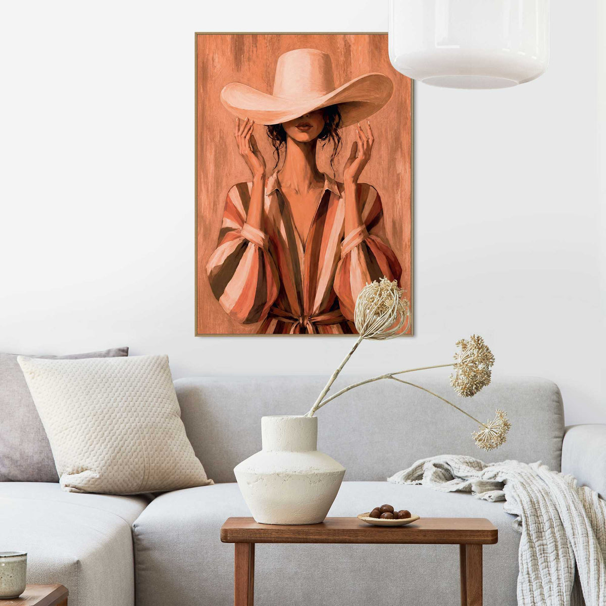 Framed Poster Modern Cowgirl 70x50