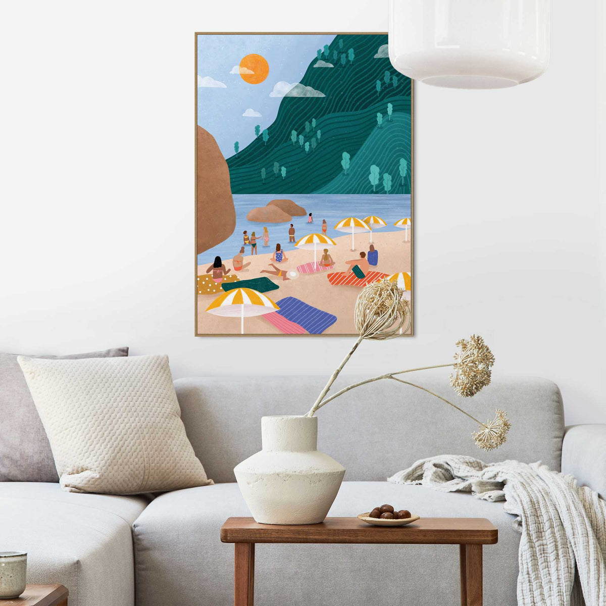 Framed Poster Summer Beach 70x50