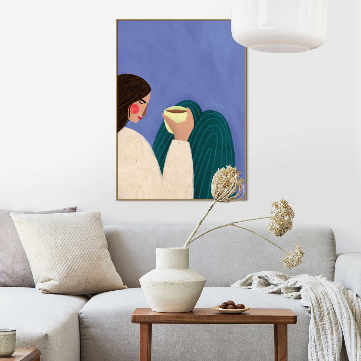Framed Poster Calm Coffee Moment 70x50