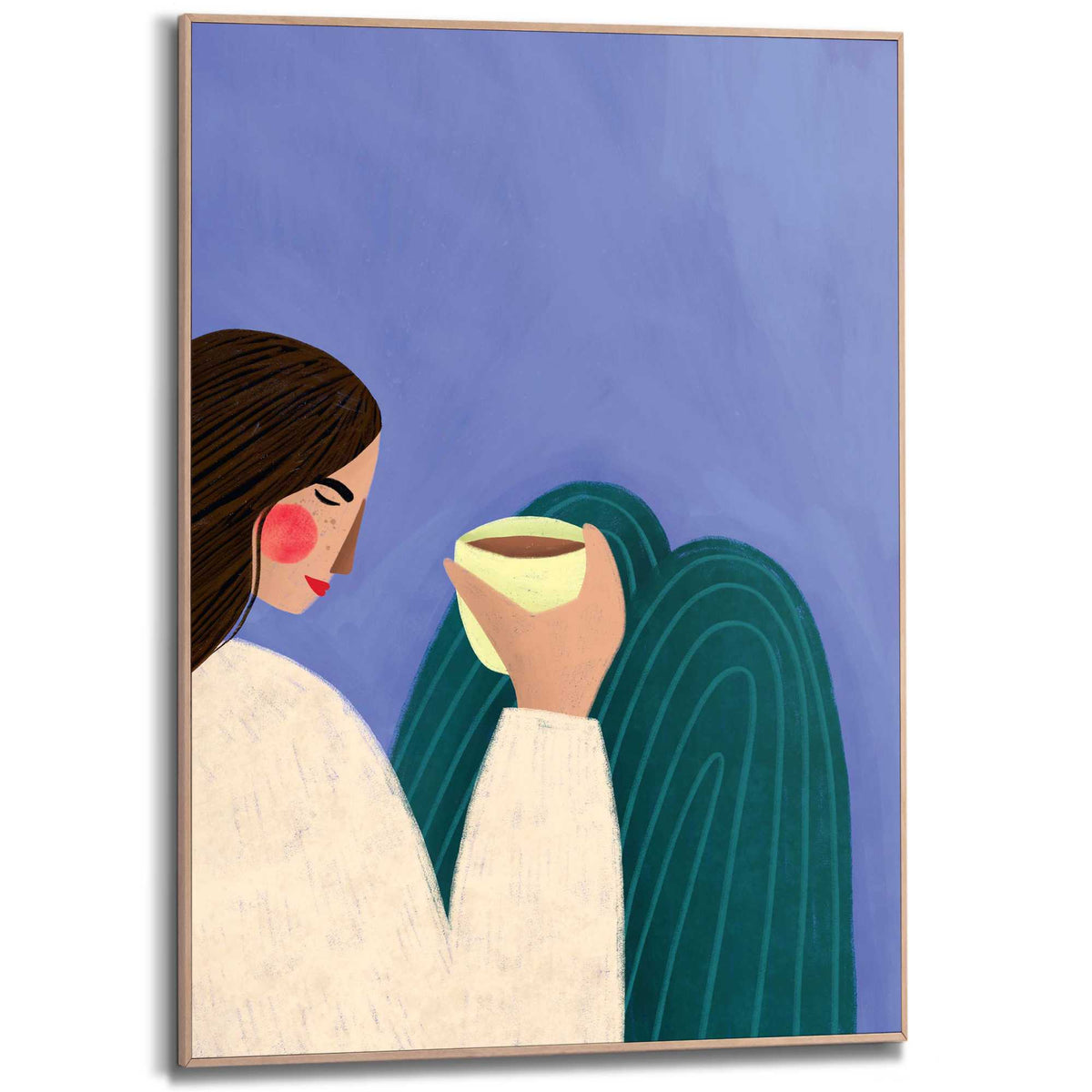 Framed Poster Calm Coffee Moment 70x50