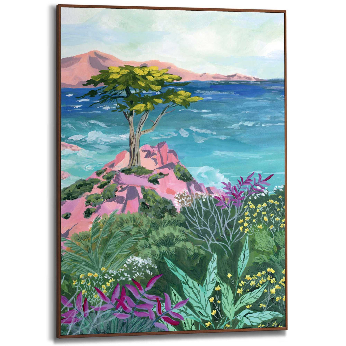 Framed Poster Colorful Coast 70x50