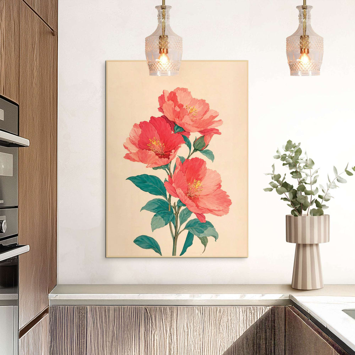 Framed Poster Romantic Florals 70x50