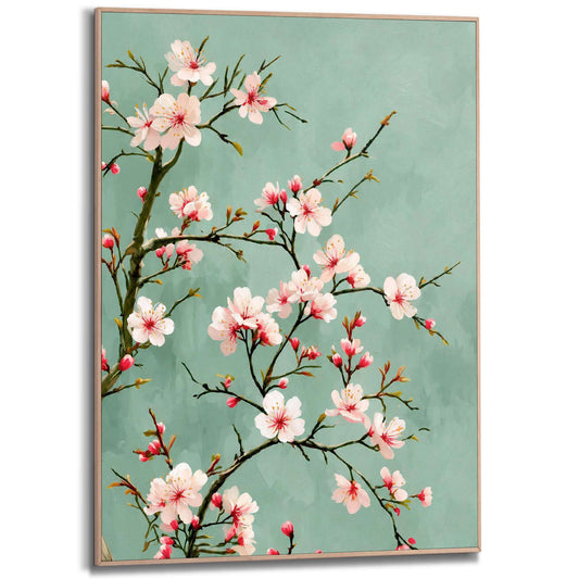 Framed Poster Spring Blossoms 70x50
