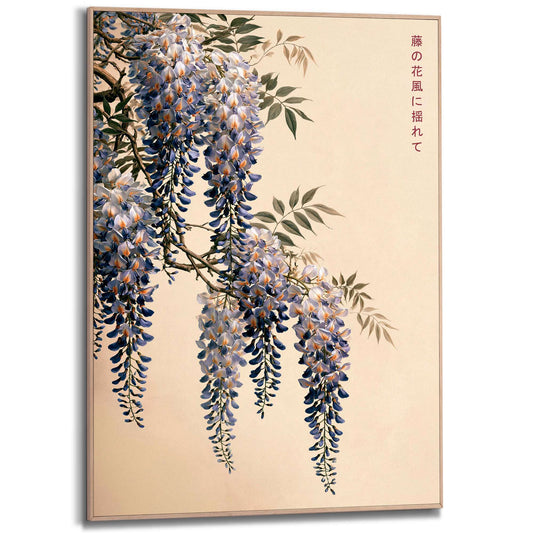Framed Poster Blue Wisteria 70x50