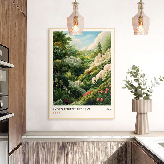 Framed Poster Kyoto Forest Reserve 70x50
