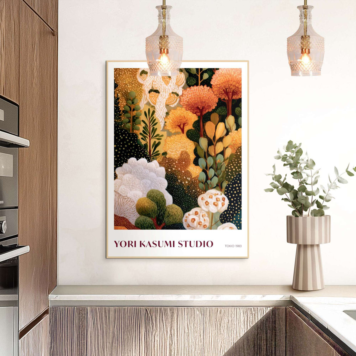 Framed Poster Yayoi Kusuma - autumn botanics 70x50