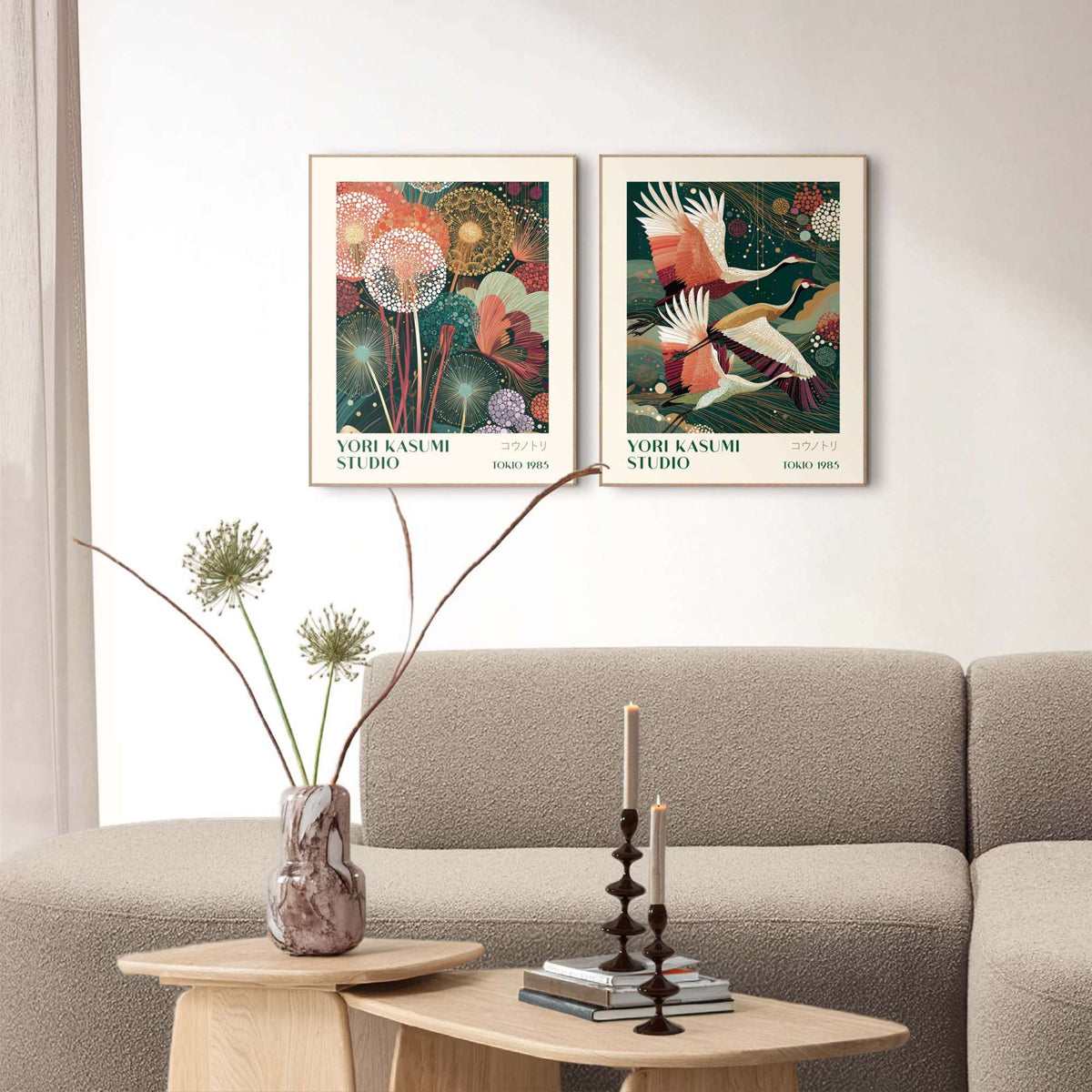 Framed Poster Yori Kasumi Studio - Flora Fauna 50x40