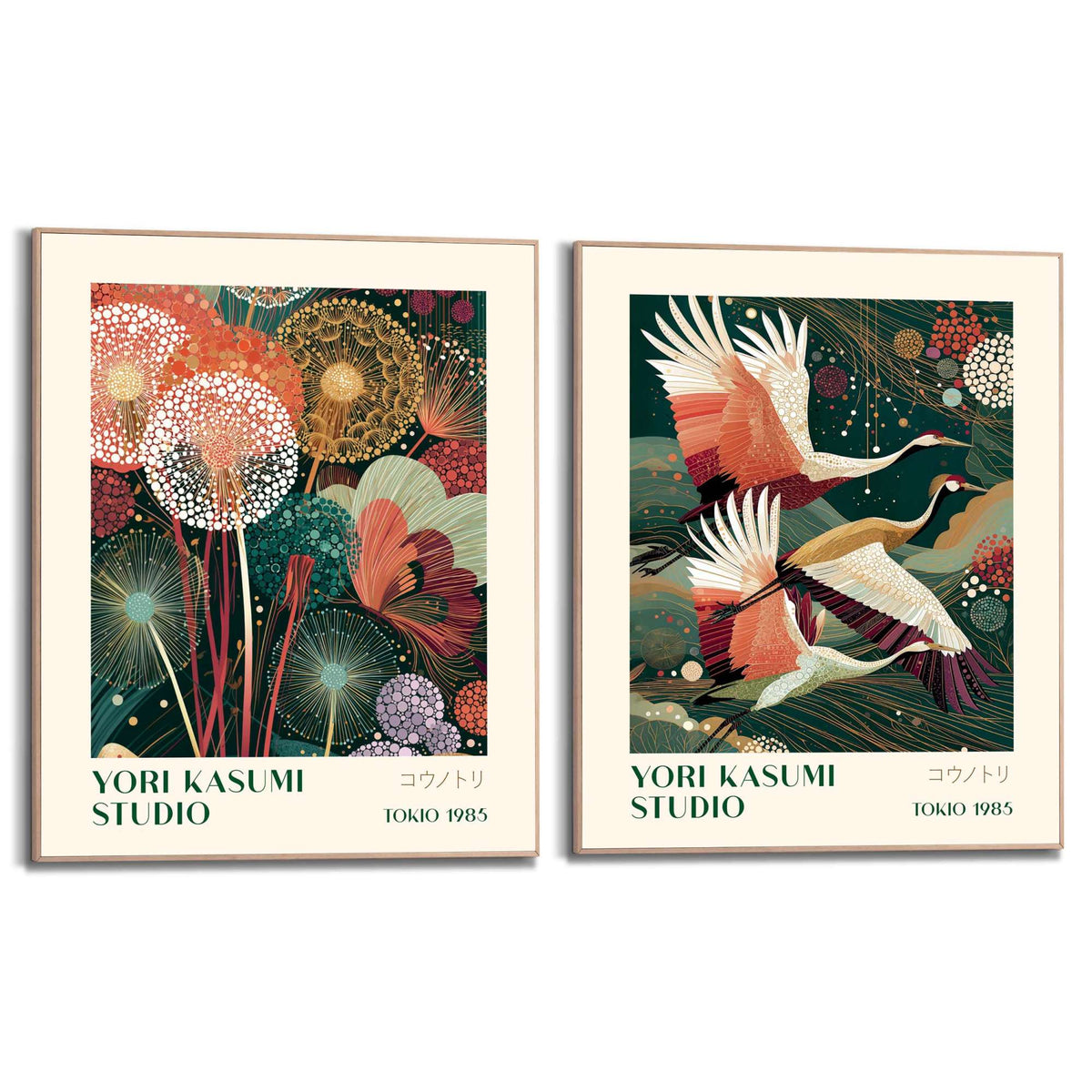 Framed Poster Yori Kasumi Studio - Flora Fauna 50x40