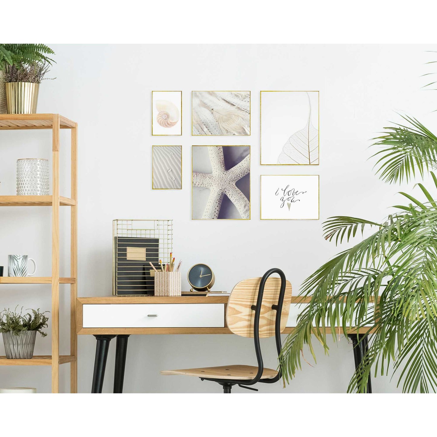 Framed in Wood Clean White Set I - Framed in Wood Set 6pcs 50x40