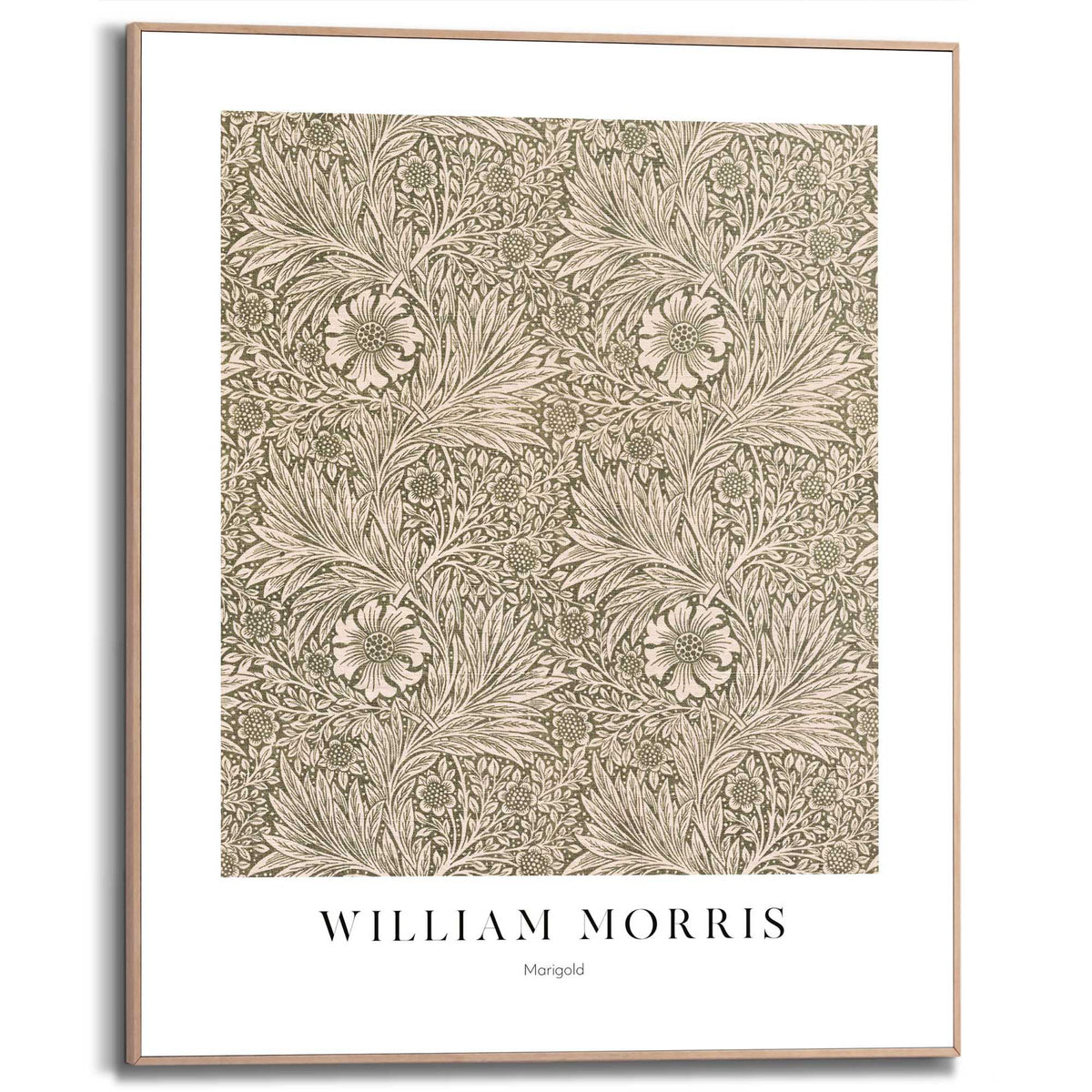 Framed in Wood William Morris - marigold 50x40