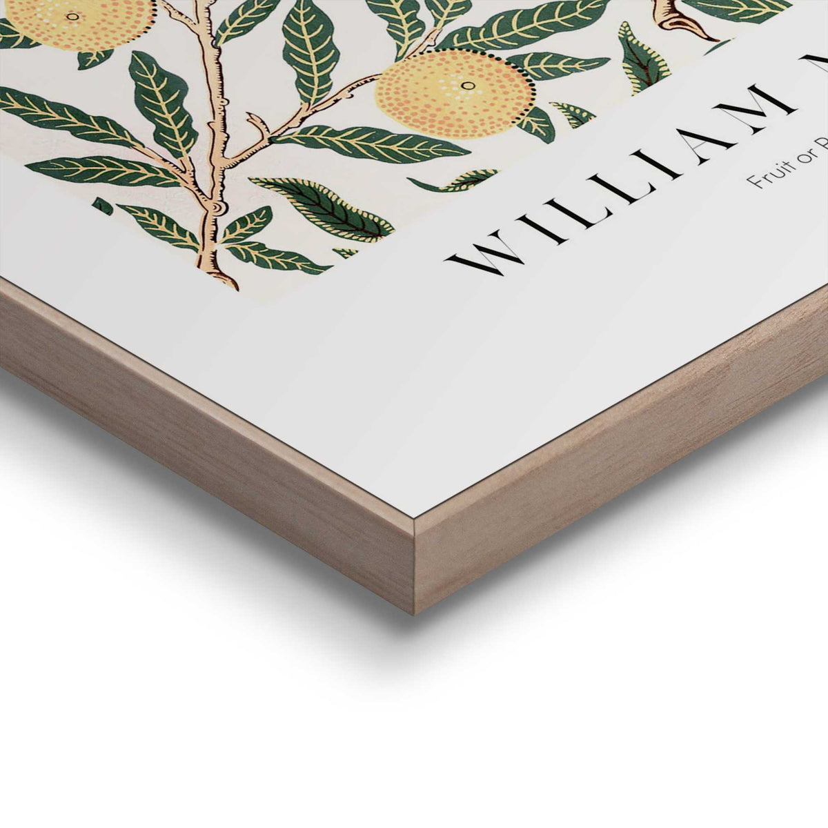 Framed in Wood William Morris - fruit or pomegranate 50x40