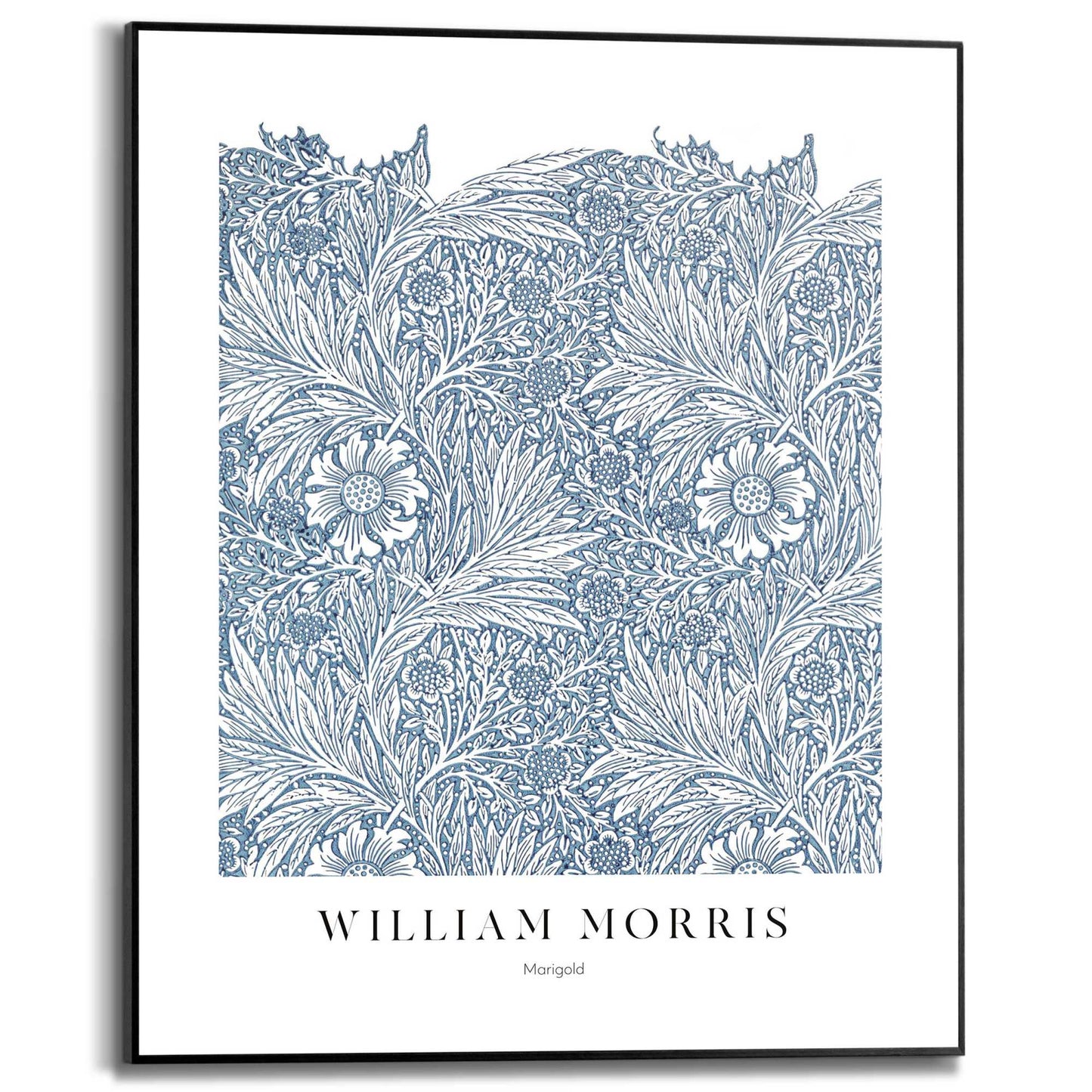Framed in Black William Morris - marigold blue 50x40