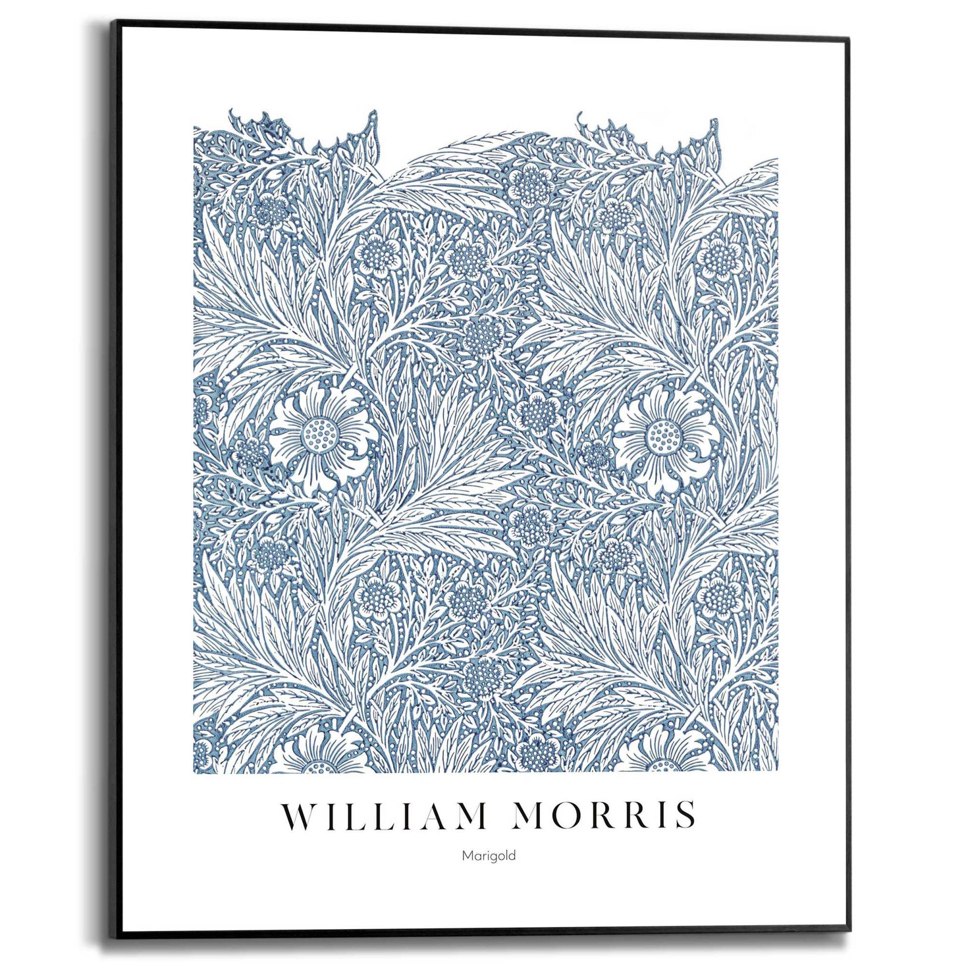 Framed in Black William Morris - marigold blue 50x40