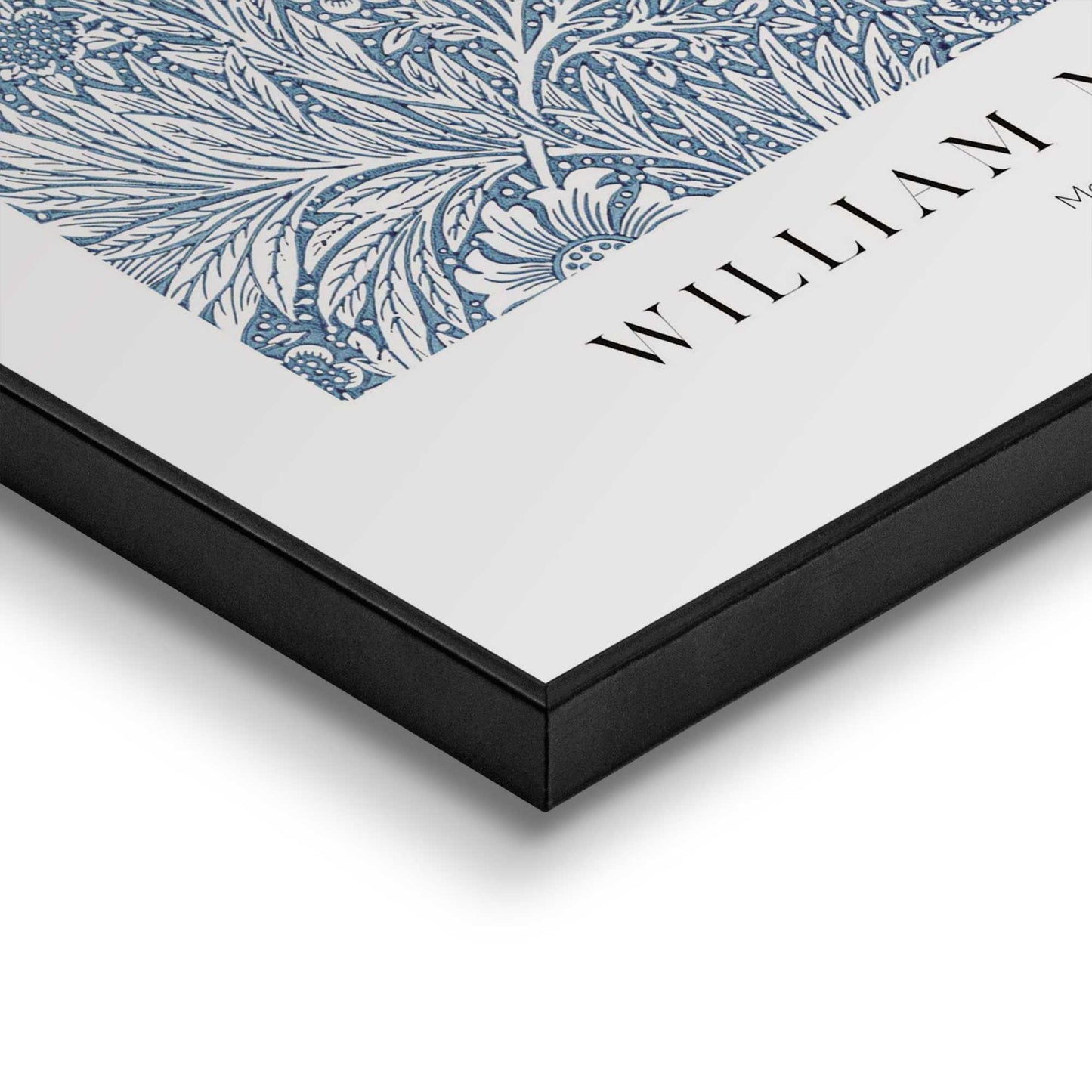 Framed in Black William Morris - marigold blue 50x40