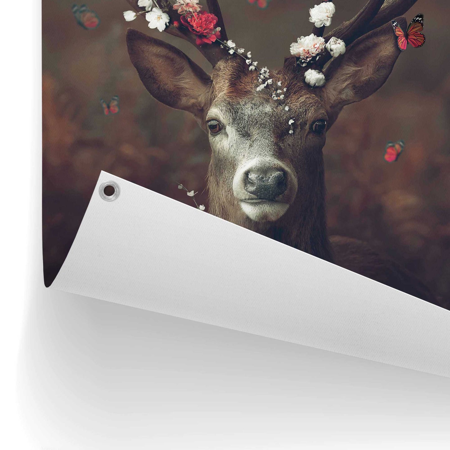 Outdoor Art Floral Deer 70x50