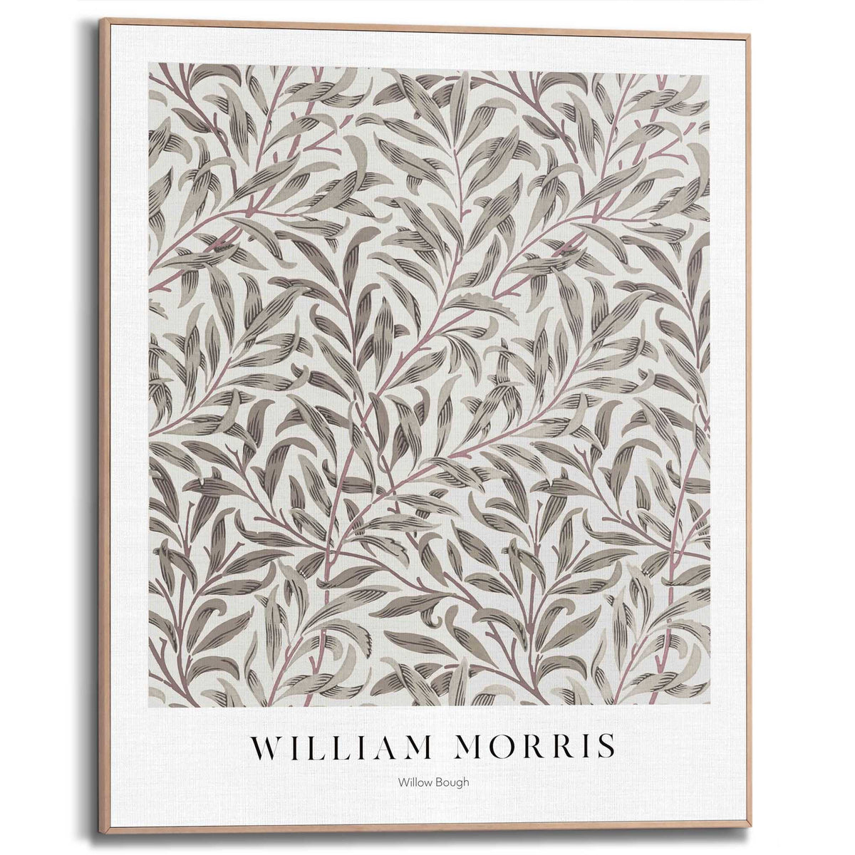 Framed in Wood William Morris - soft green 50x40