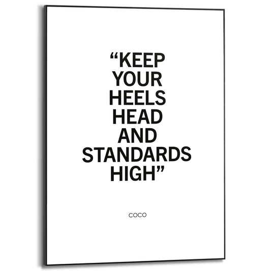 Framed in Black Keep High 70x50