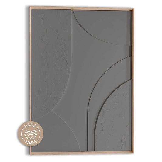 Handmade 3D Art Layers - warm grey 70x50