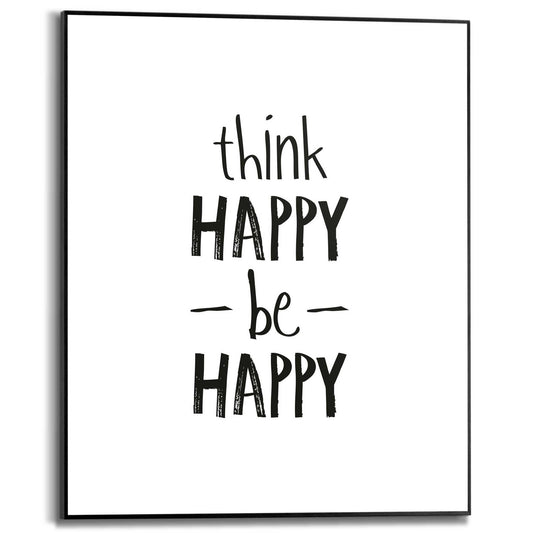 Framed in Black Happy 50x40