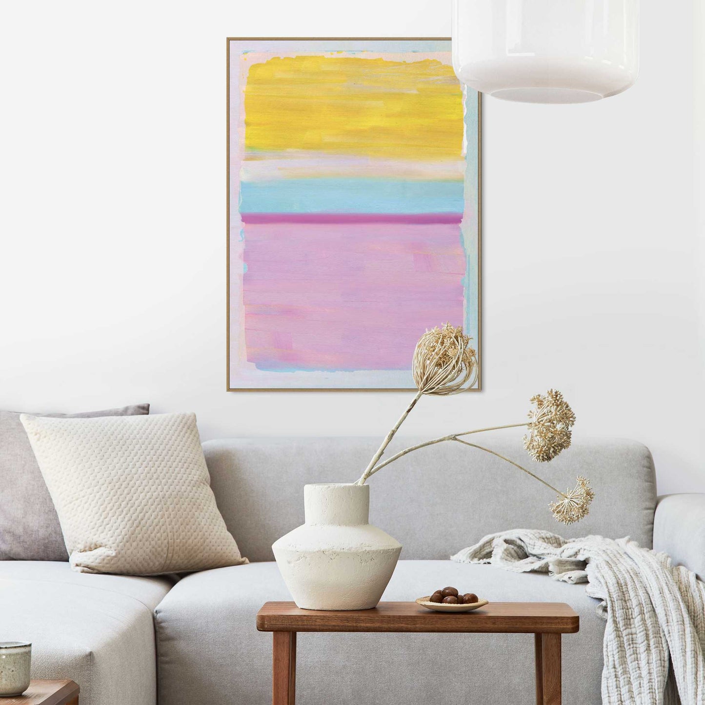 Framed in Wood Spring Colours 70x50