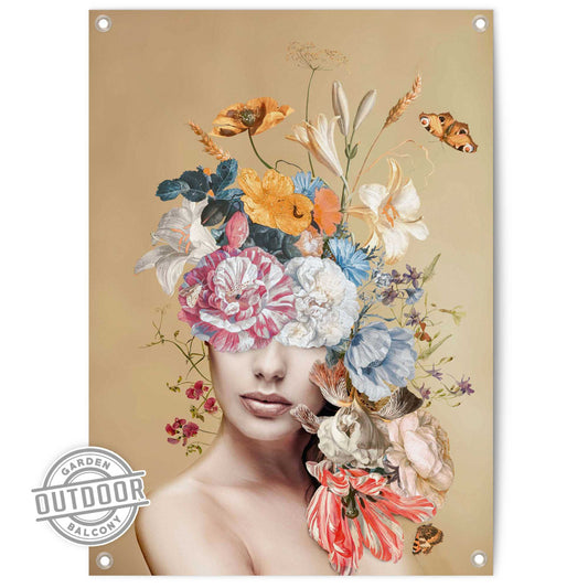 Outdoor Art Floral Lady 70x50
