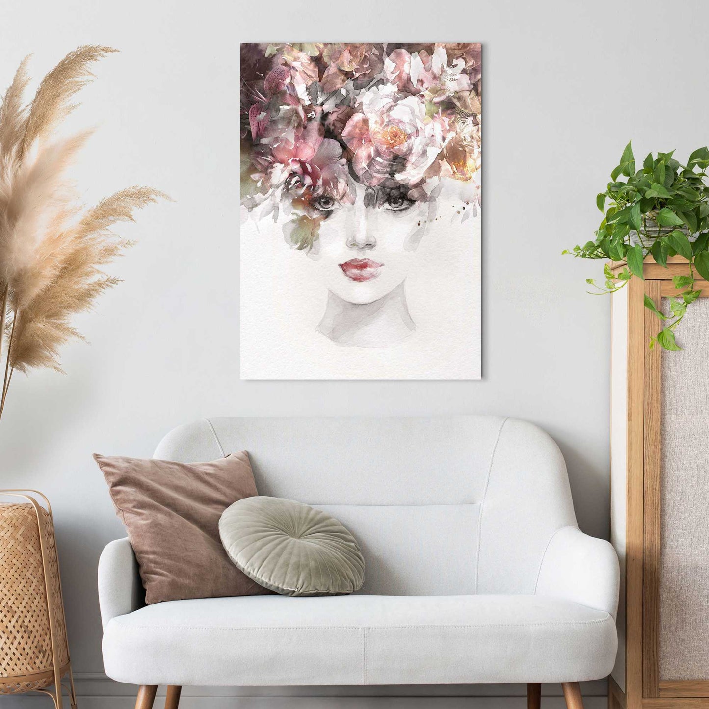 Canvas Water Painted Face 70x50