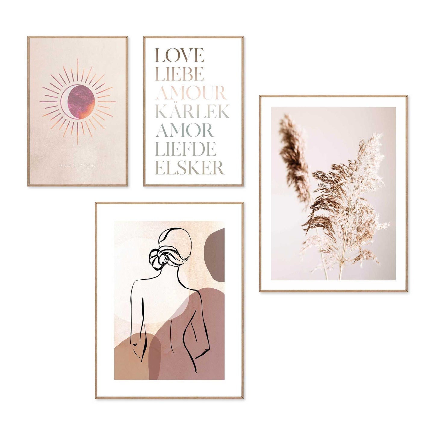 Framed in Wood Nature Love 40x30
