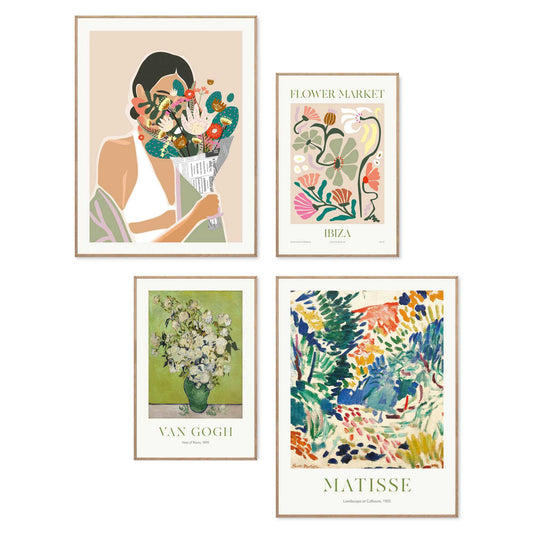 Framed in Wood Green Style 40x30