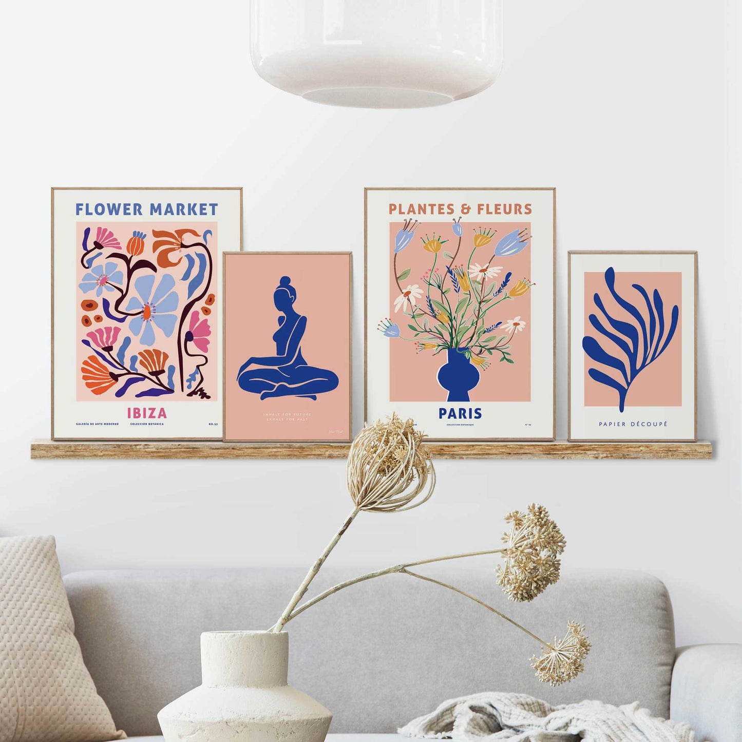 Framed in Wood Flowery Zen 40x30