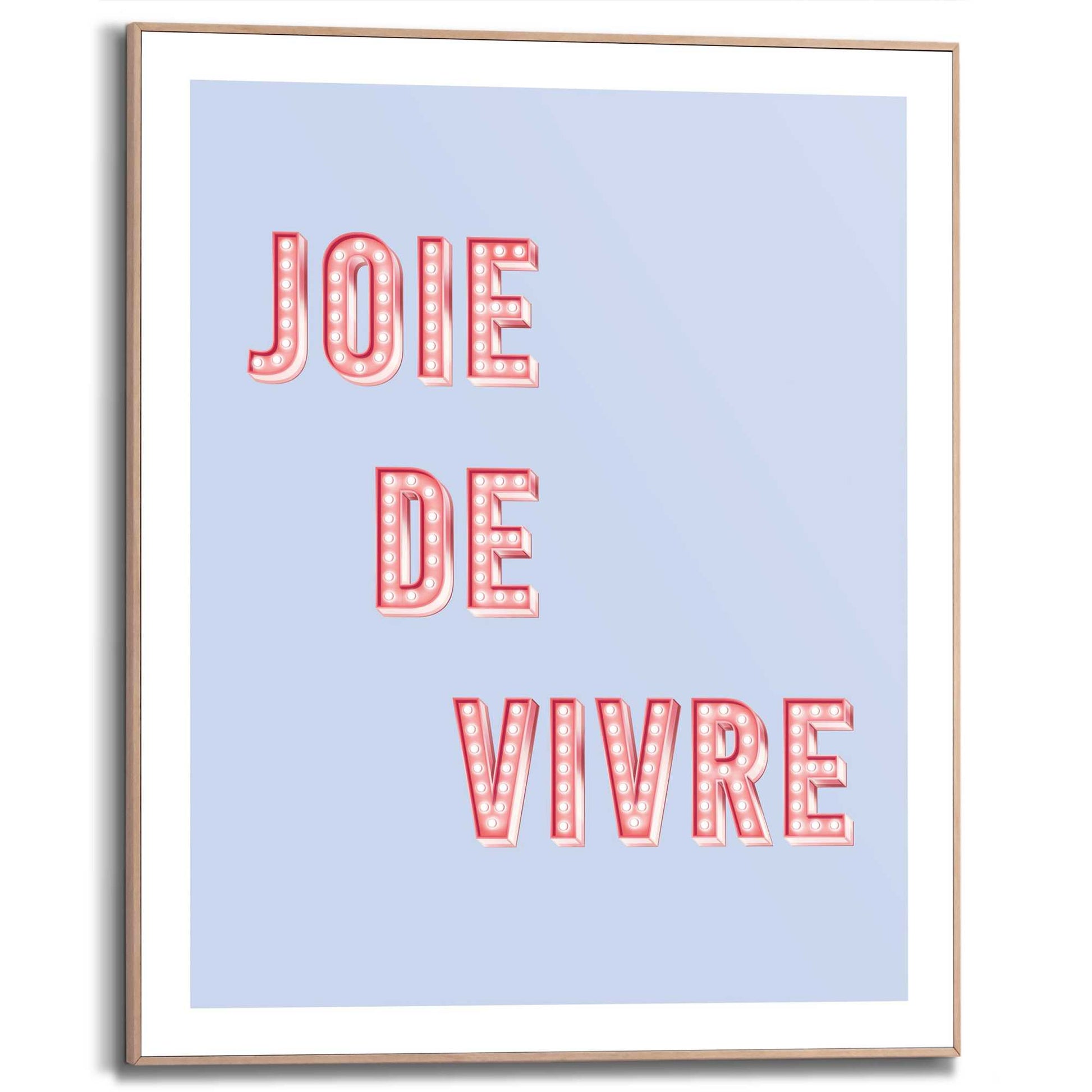 Framed in Wood Joie de Vivre 50x40
