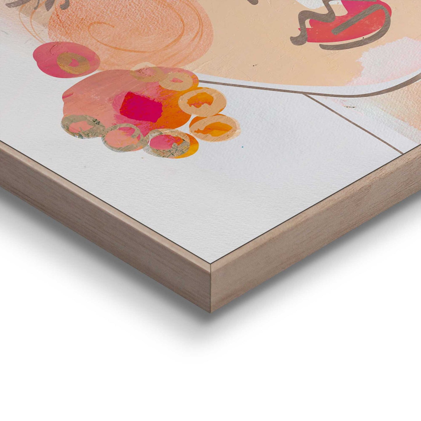 Framed in Wood Happy Oranges 40x50