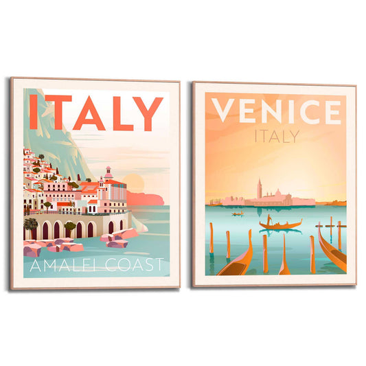 Framed in Wood Vintage Italy 40x50