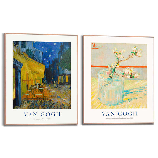 Framed in Wood Van Gogh Set 40x50