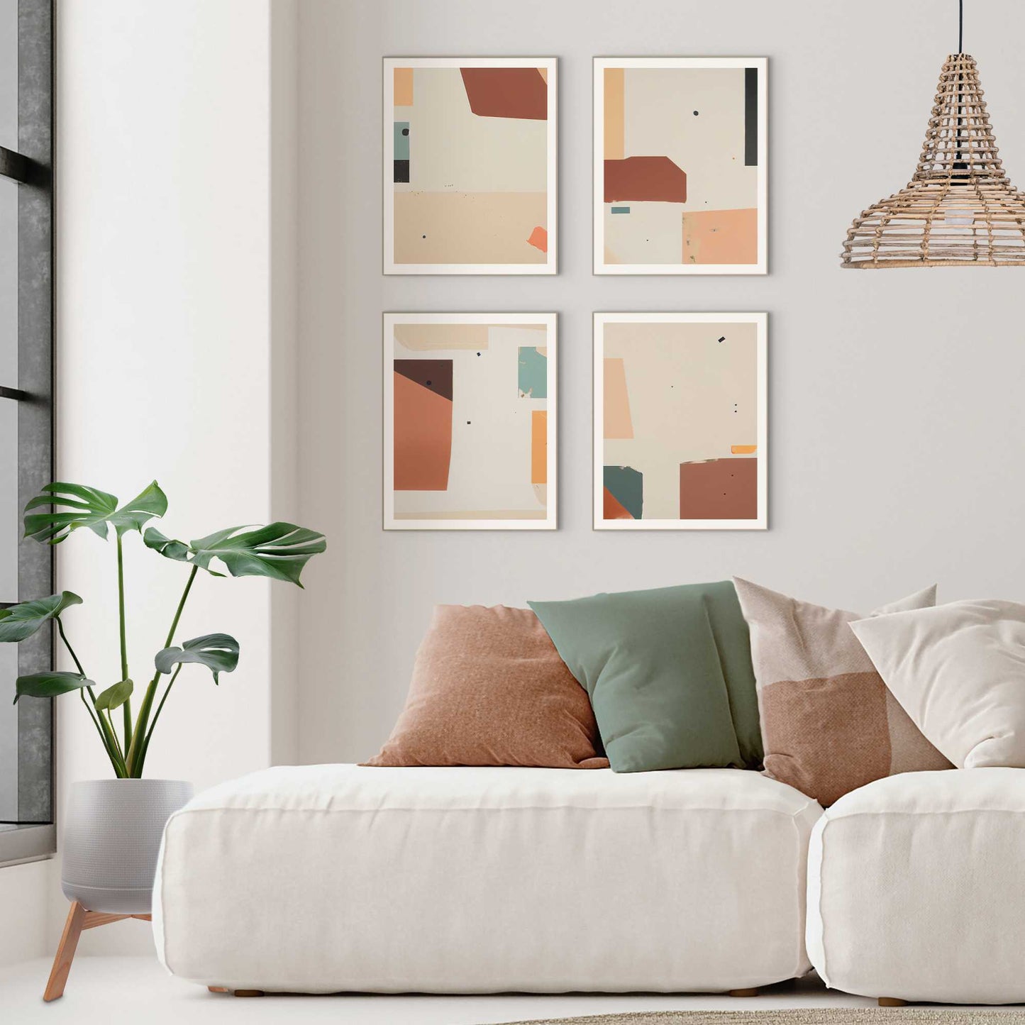 Framed in Wood Abstractamento 50x40