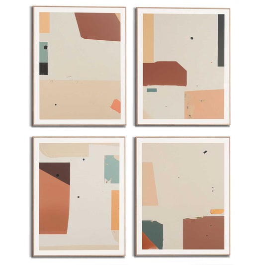 Framed in Wood Abstractamento 50x40