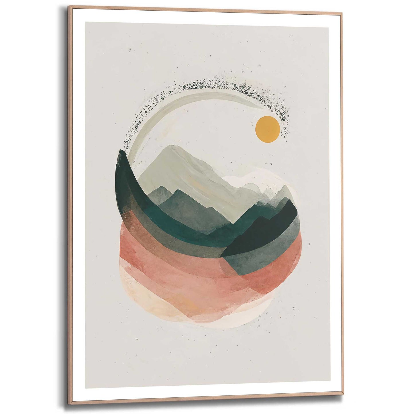 Framed in Wood Earth Naturals 70x50
