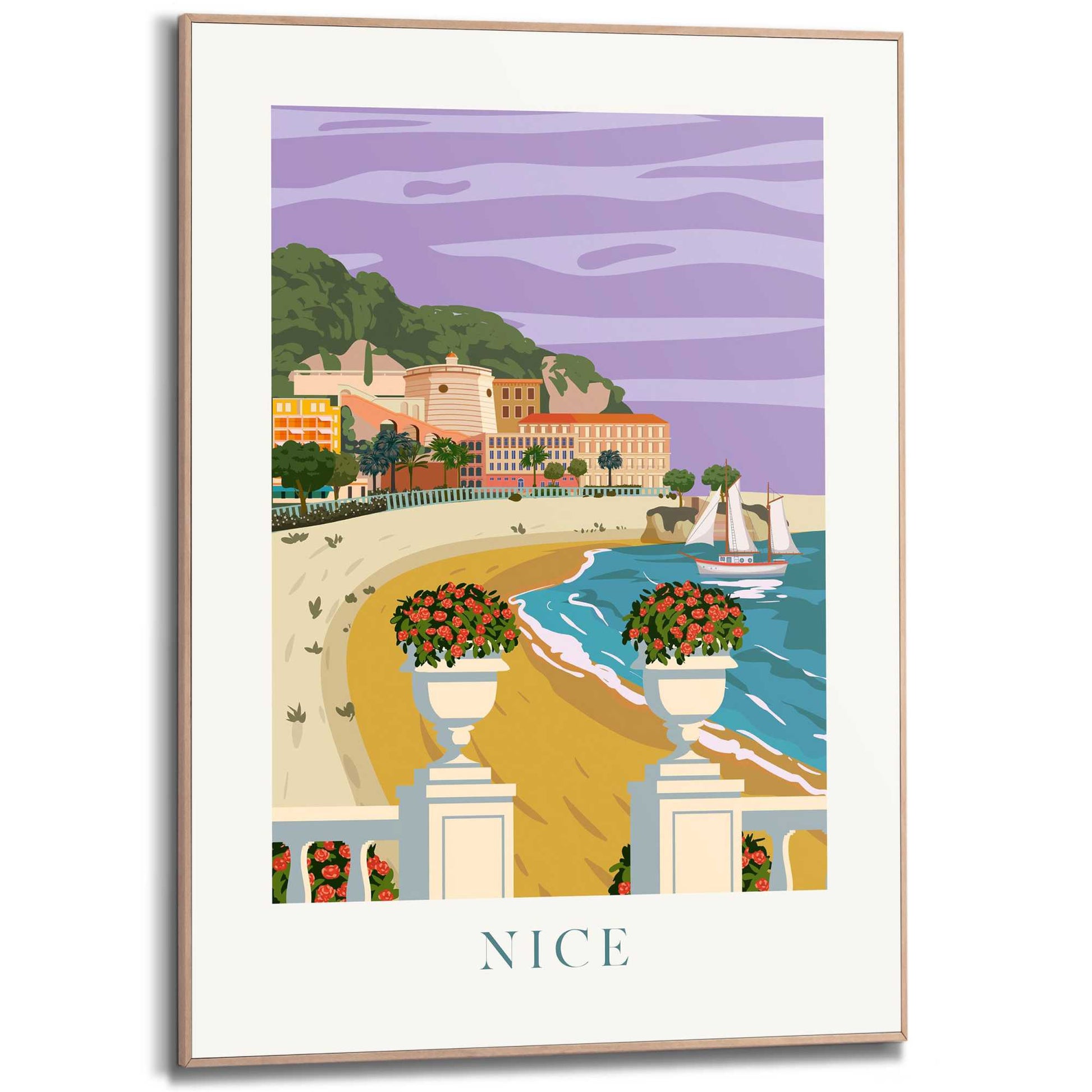 Framed in Wood Nice 70x50