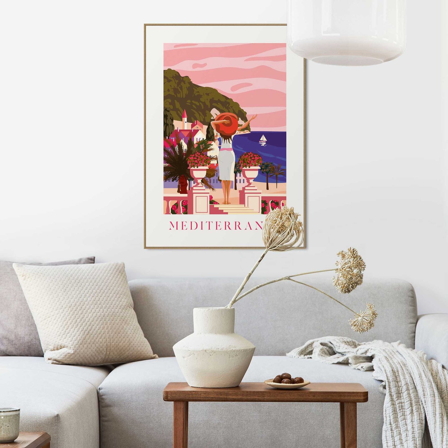 Framed in Wood Mediterrannee 70x50