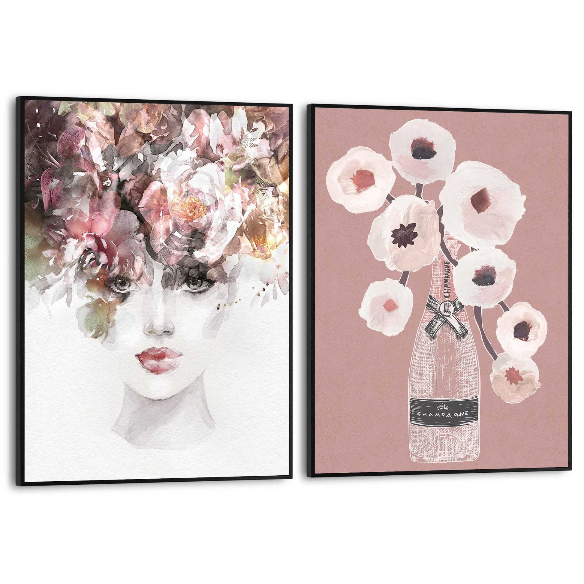 Framed in Black Champagne Party 40x30