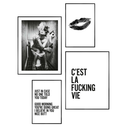 Framed in Black Picture set That's Life 40x30