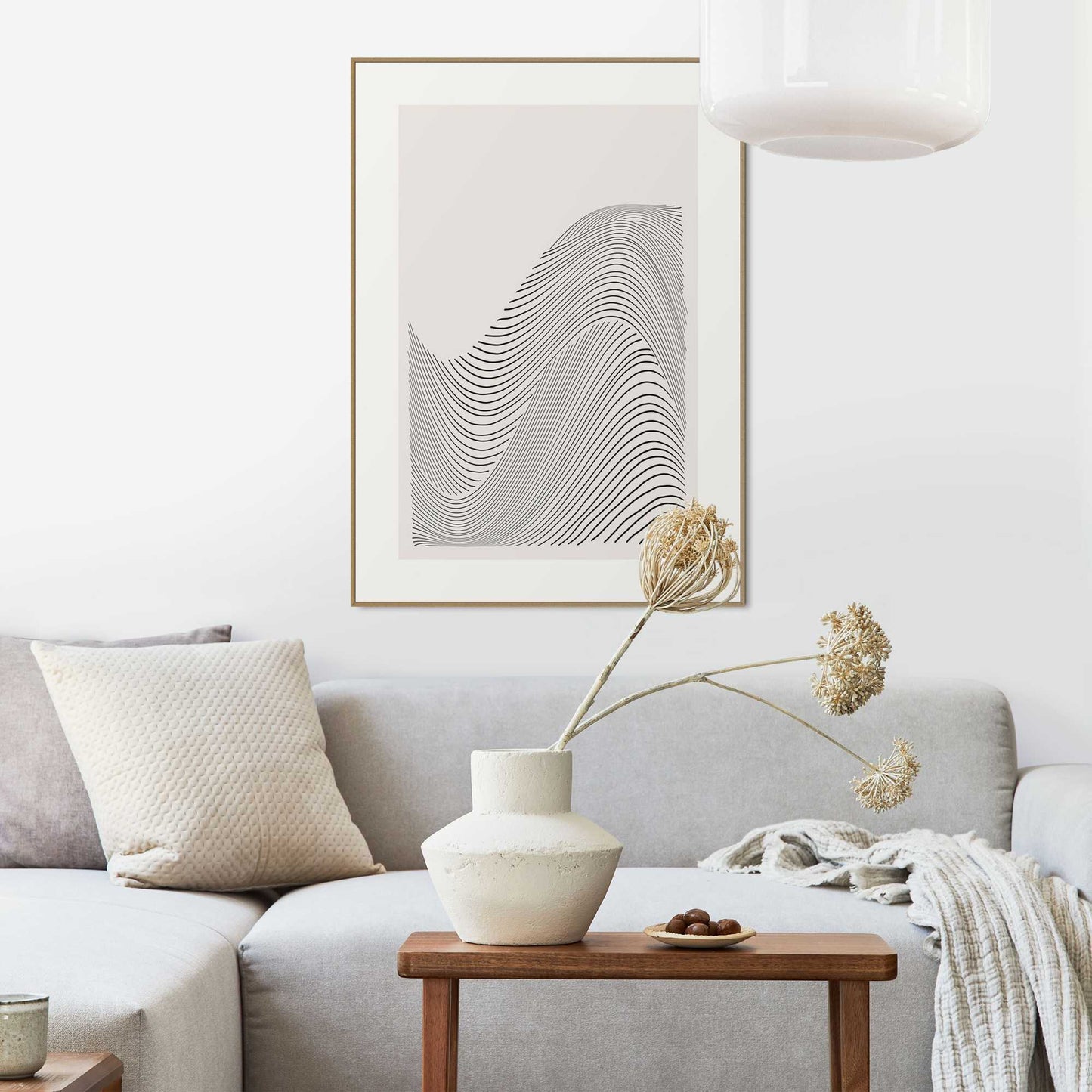 Framed in Wood Japandi Wave 70x50