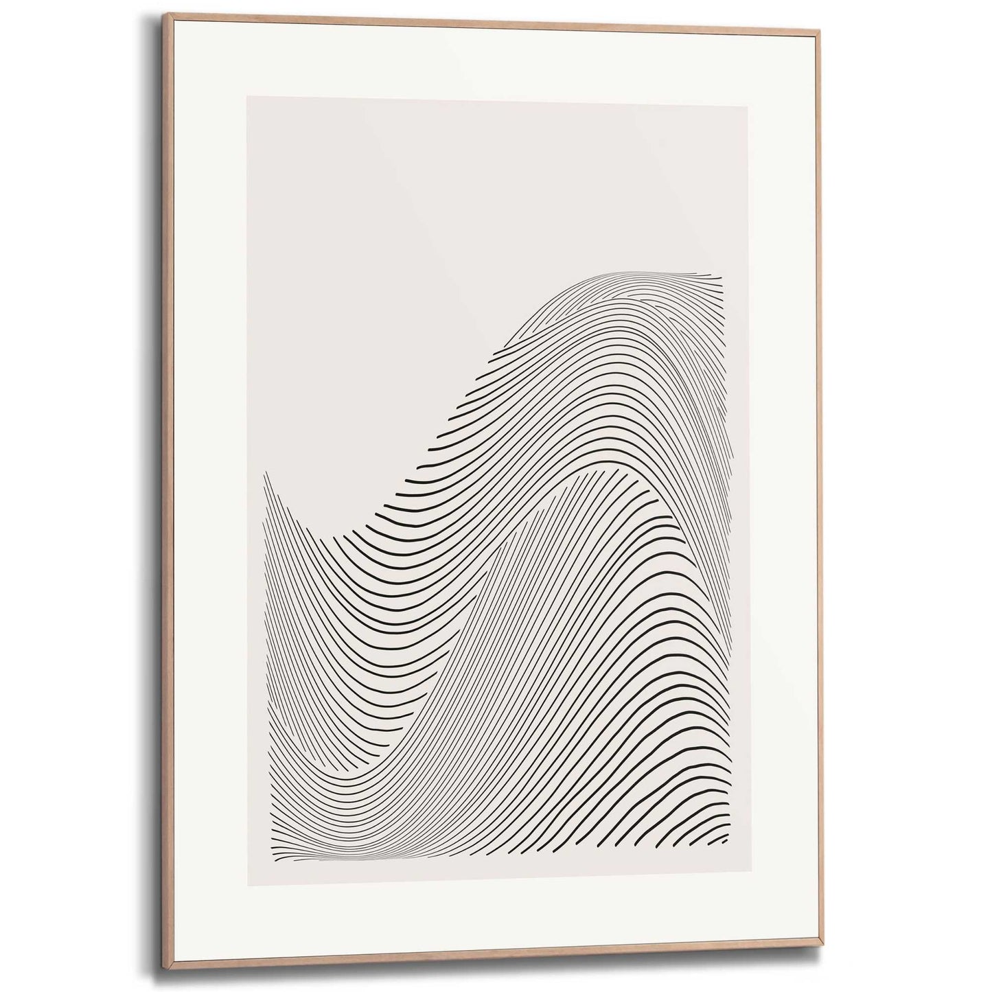 Framed in Wood Japandi Wave 70x50