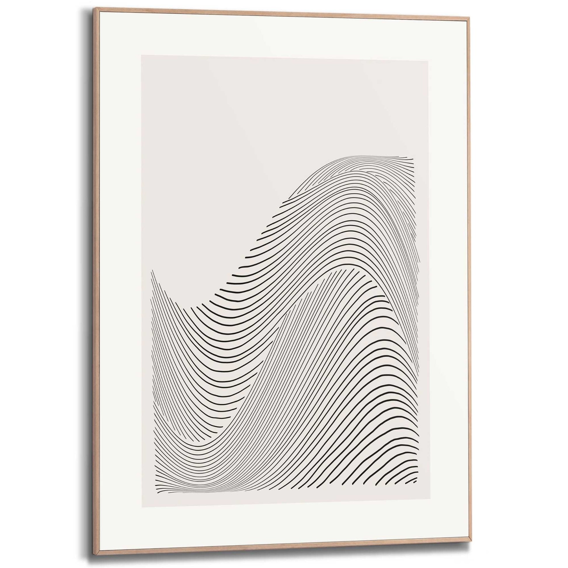 Framed in Wood Japandi Wave 70x50