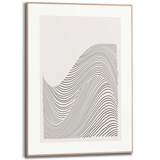 Framed in Wood Japandi Wave 70x50