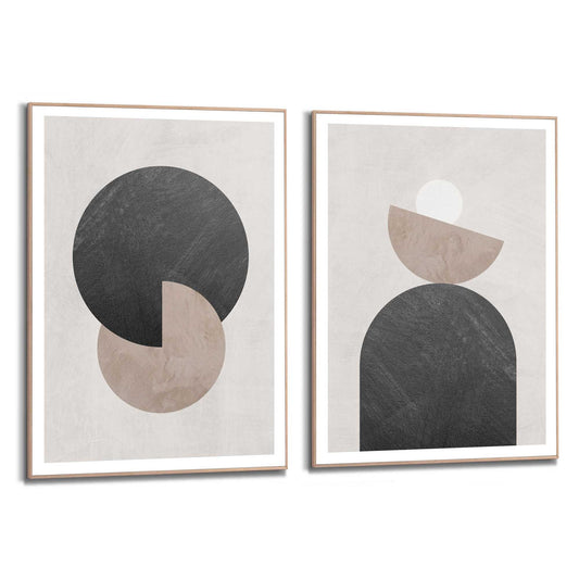 Framed in Wood Simple Abstract 70x50