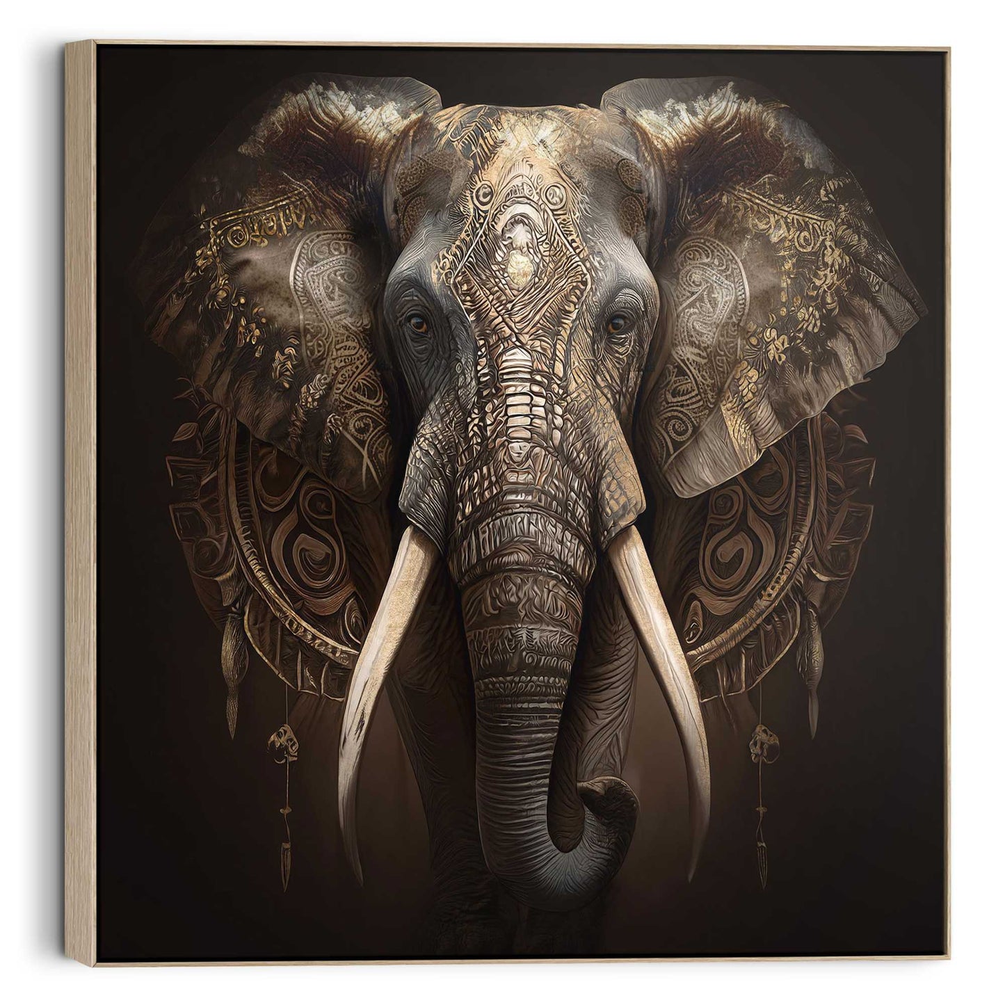 Canvas walldecoration Fantasy Elephant 80x80
