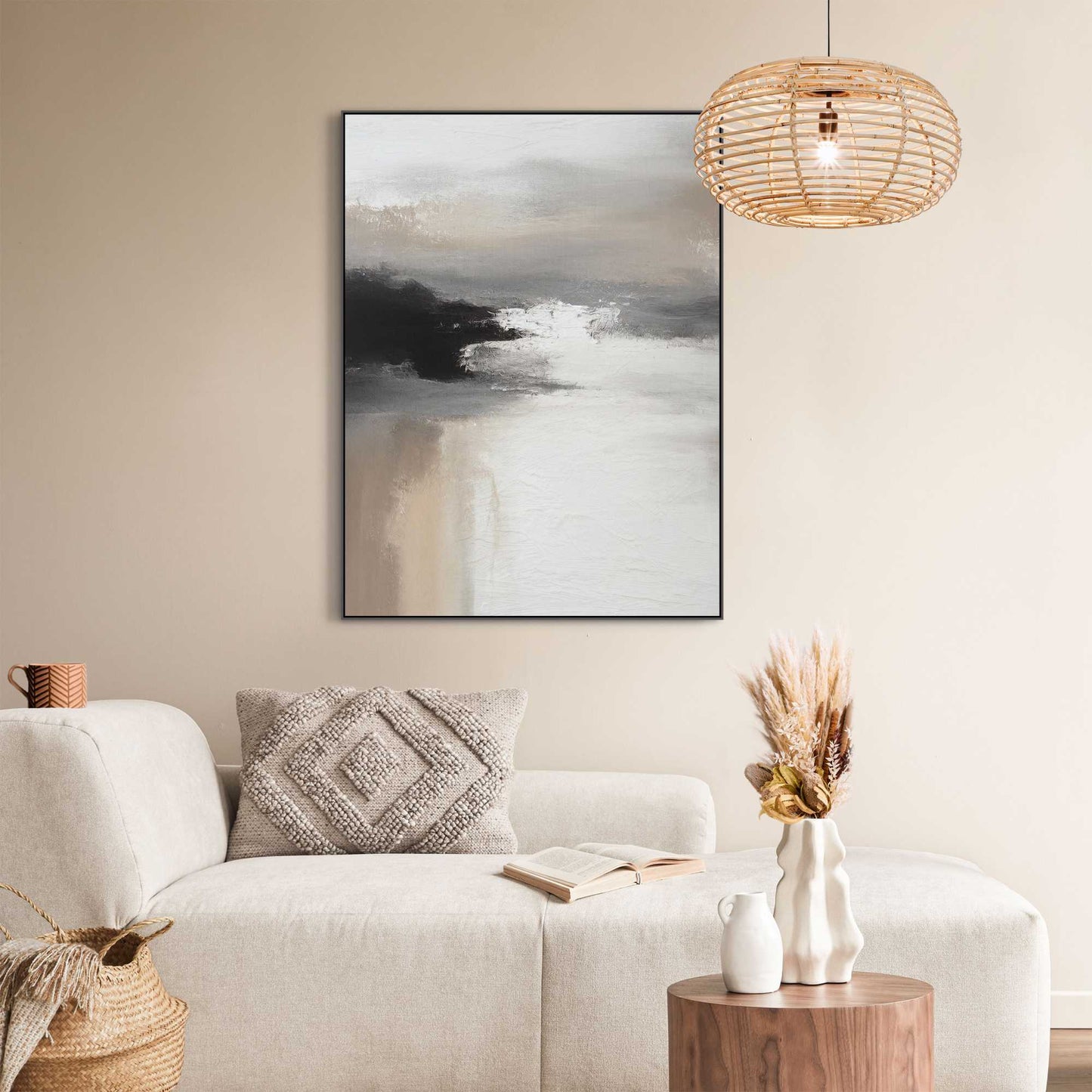 Canvas walldecoration Misty Lake 80x60