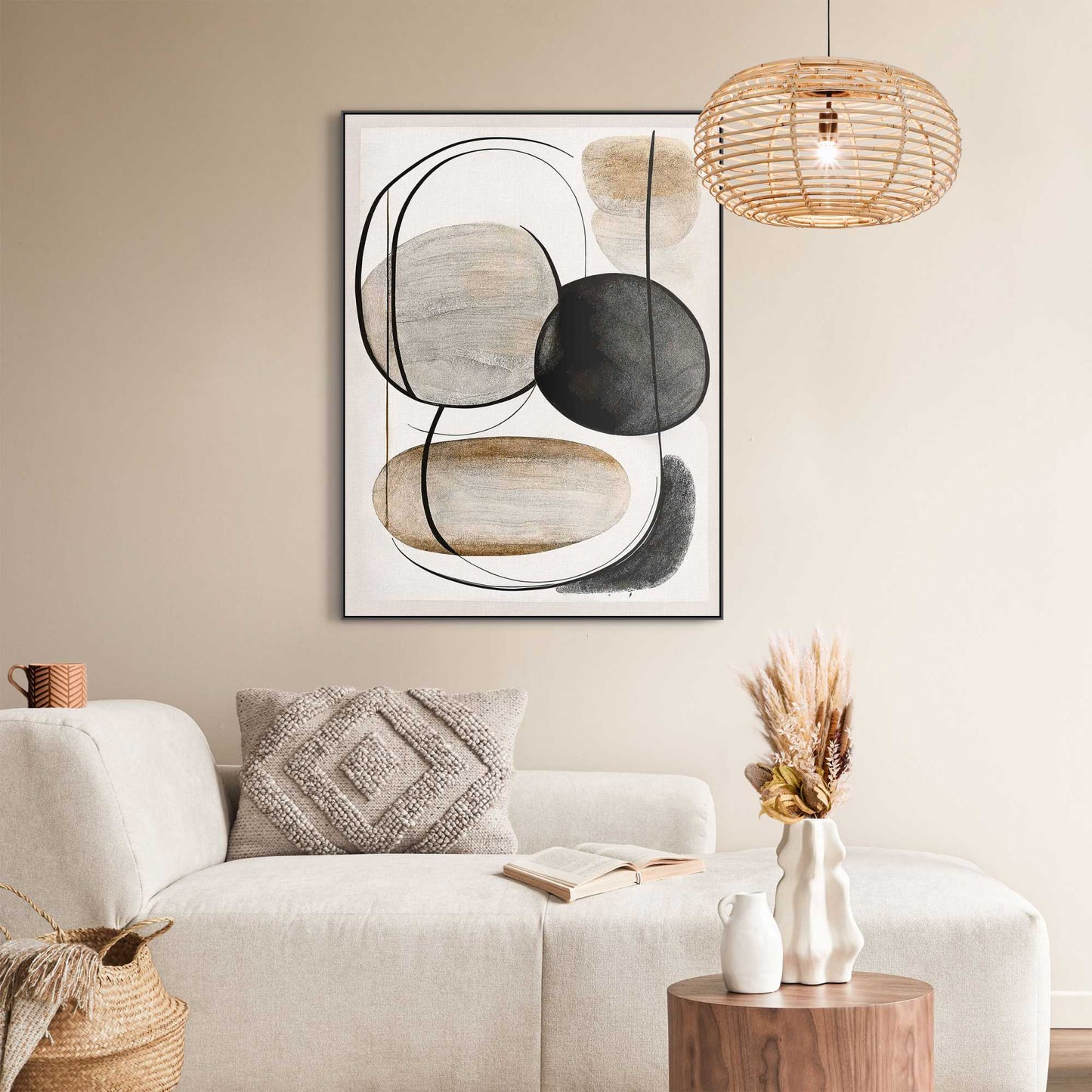 Canvas walldecoration Natural Pebbles I 80x60